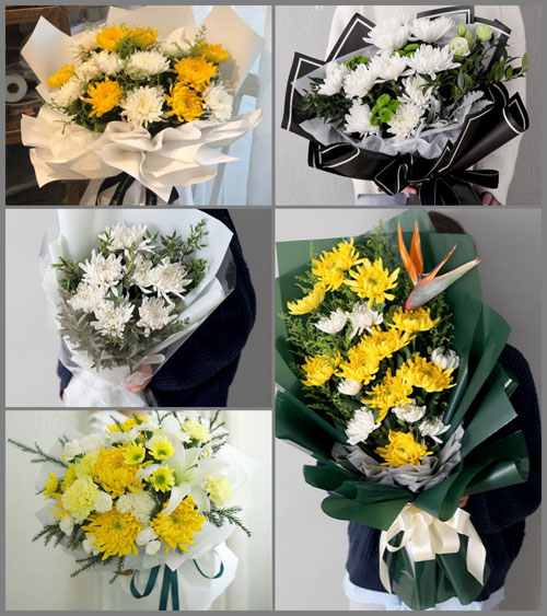 湖北黄冈市黄梅县濯港镇徐密村白事花束代送